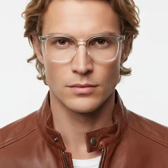 Rectangular Transparent TR90 Glasses #BS0406-0585