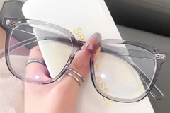 BS0406-0586_Grey_Rectangular_TR90_Glasses_front
