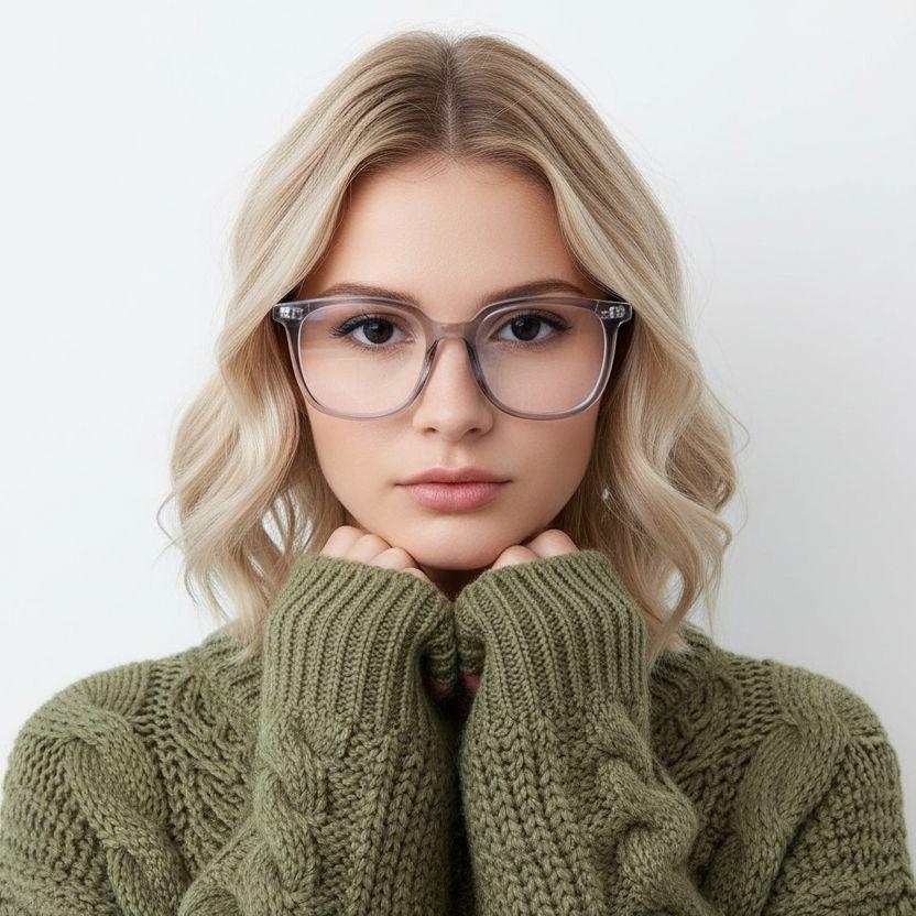 Rectangular Grey TR90 Glasses #BS0406-0586