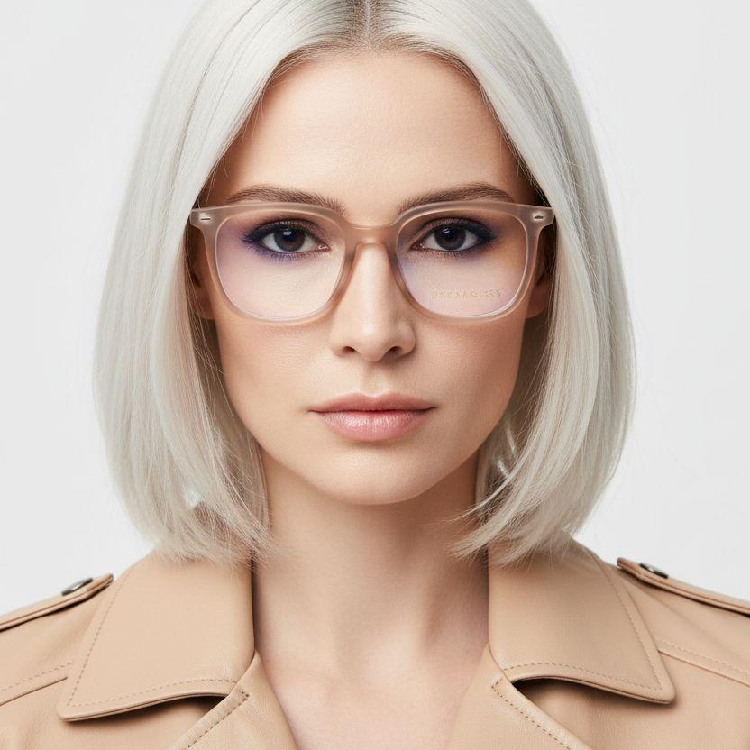 Rectangular Pink TR90 Glasses #BS0406-0587