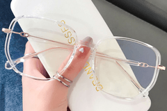BS0406-0590_Transparent_Rectangular_TR90_Glasses_front