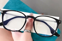 BS0406-0593_Black_Rectangular_TR90_Glasses_front
