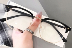 BS0406-0604_Golden_Semi-rimless_TR90_Glasses_front