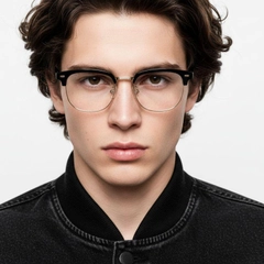 Gafas TR90 doradas semi al aire #BS0406-0604