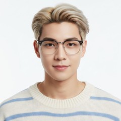 Lunettes TR90 grises semi-cerclées #BS0406-0607