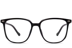BS0406-0614_Black_Rectangular_TR90_Glasses_front