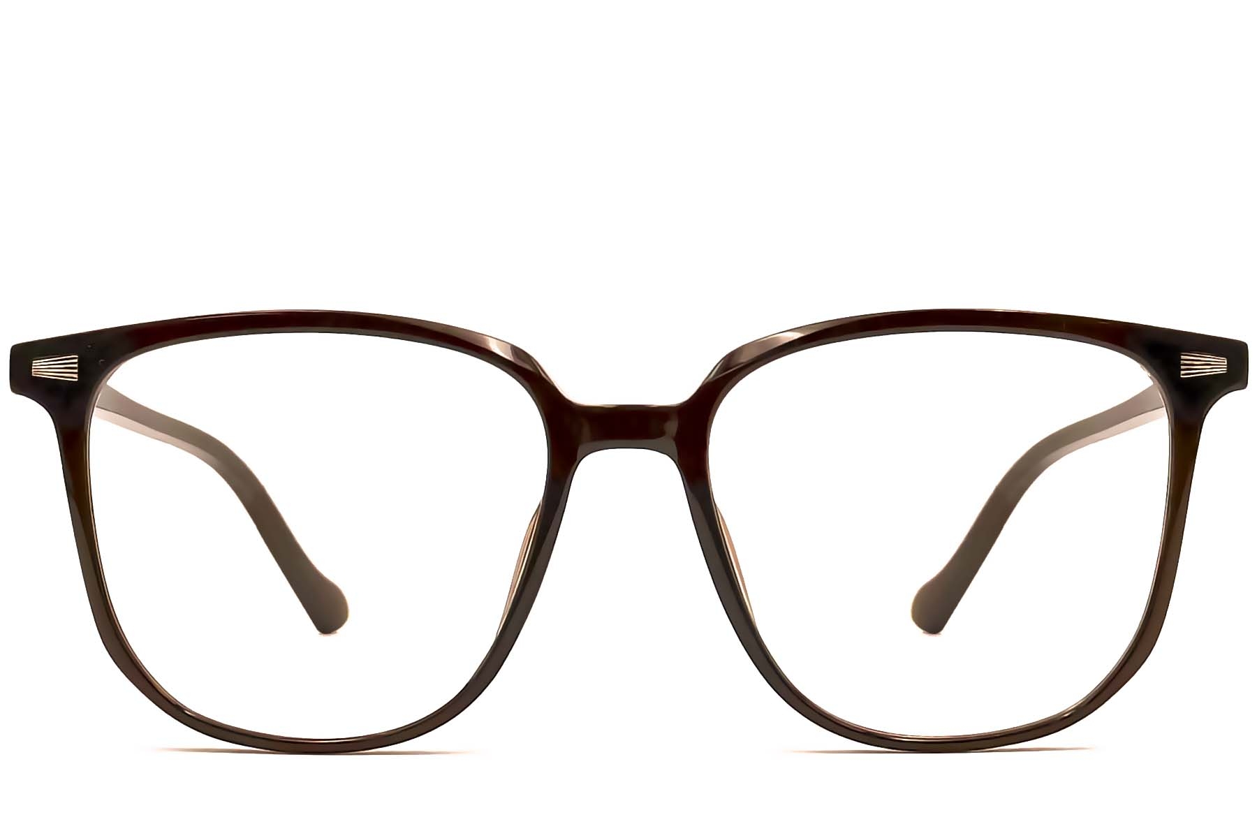 BS0406-0615_Brown_Rectangular_TR90_Glasses_front