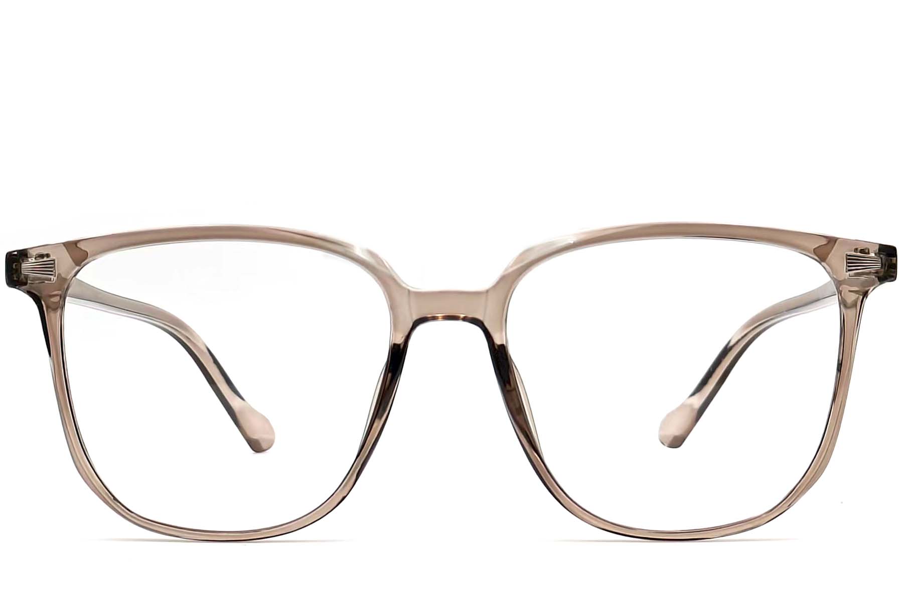 BS0406-0616_Brown_Rectangular_TR90_Glasses_front