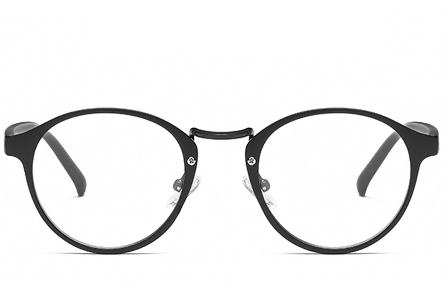 BS0406-0626_Black_Oval_TR90_Glasses_front