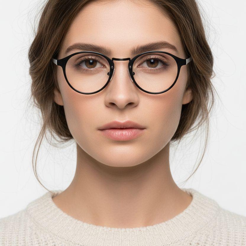 BS0406-0626_Black_Oval_TR90_Glasses_model