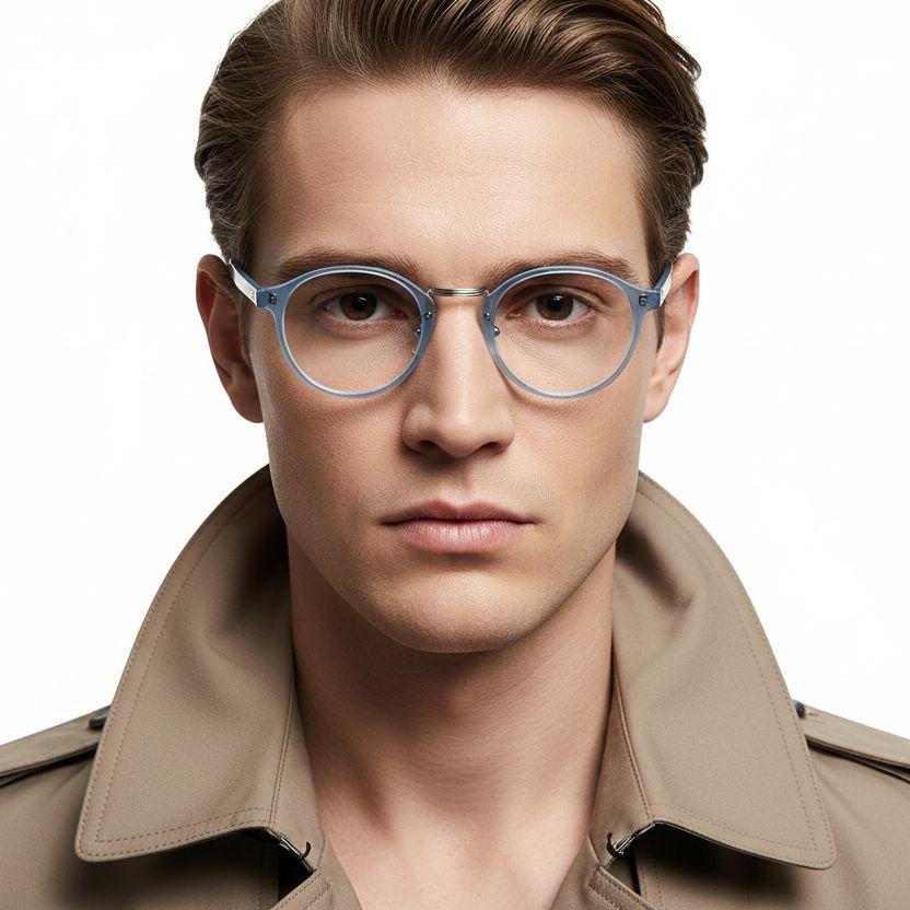 Ovale blaue TR90-Brille #BS0406-0628