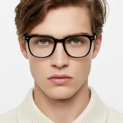 Oval Black TR90 Glasses #BS0406-0629