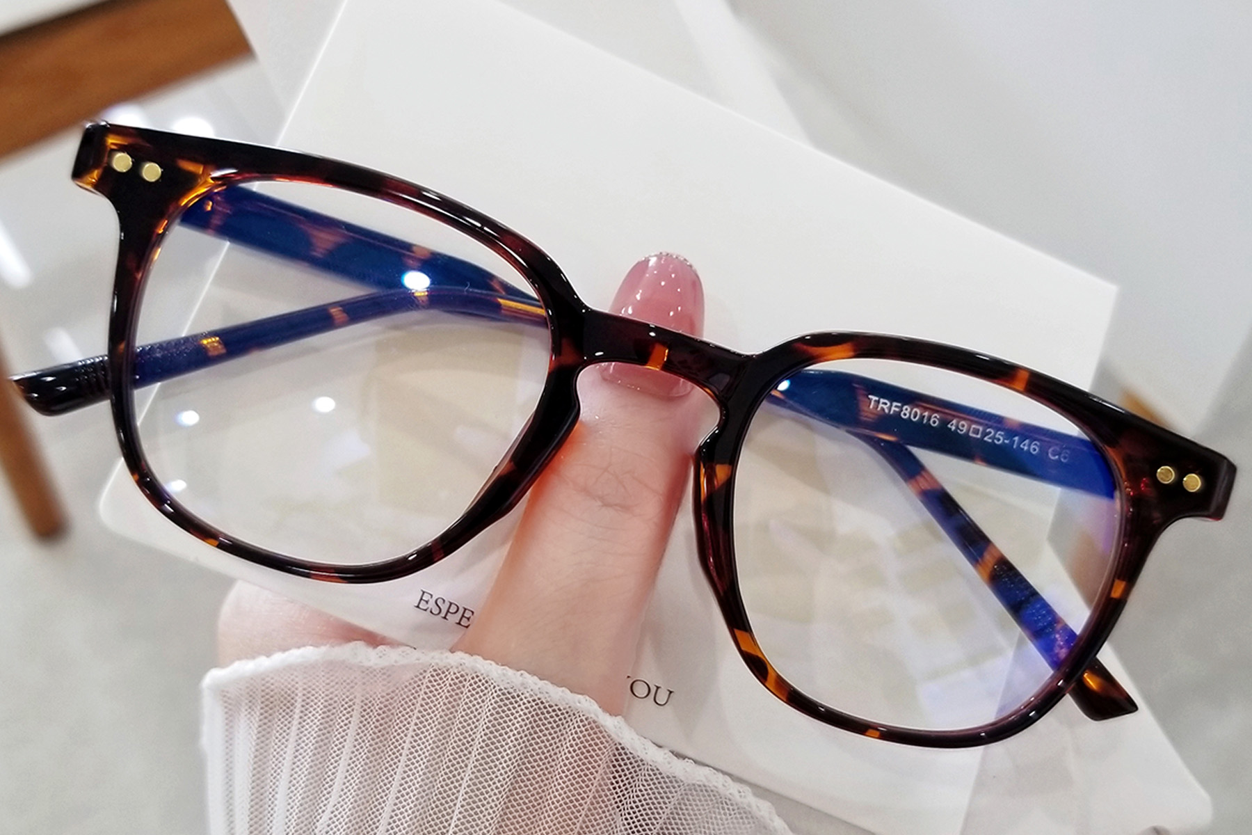 BS0406-0633_Tortoiseshell_Rectangular_TR90_Glasses_front