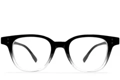 BS0406-0640_Black_Rectangular_TR90_Glasses_front