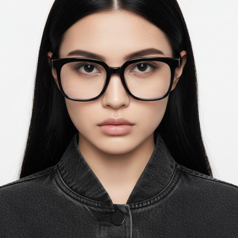 Gafas rectangulares negras TR90 #BS0406-0645