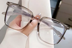 BS0406-0647_Grey_Rectangular_TR90_Glasses_front