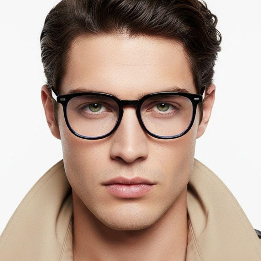 Oval Black TR90 Glasses #BS0406-0650