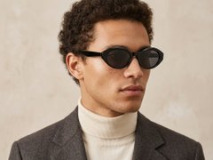 BS0406-0658_Black_Oval_TR90_Sunglasses-tryon_male