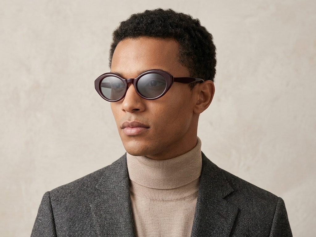 BS0406-0661_Red_Oval_TR90_Sunglasses-tryon_male
