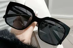 BS0406-0663_Black_Rectangular_TR90_Sunglasses_front