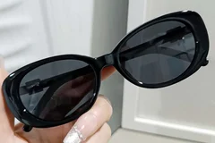 BS0406-0667_Black_Oval_TR90_Sunglasses_front