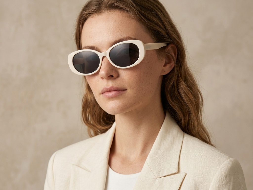BS0406-0669_White_Oval_TR90_Sunglasses-tryon_female