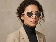 BS0406-0670_Cream_Oval_TR90_Sunglasses-tryon_female