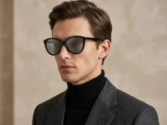 BS0406-0676_Black_Oval_TR90_Sunglasses-tryon_male