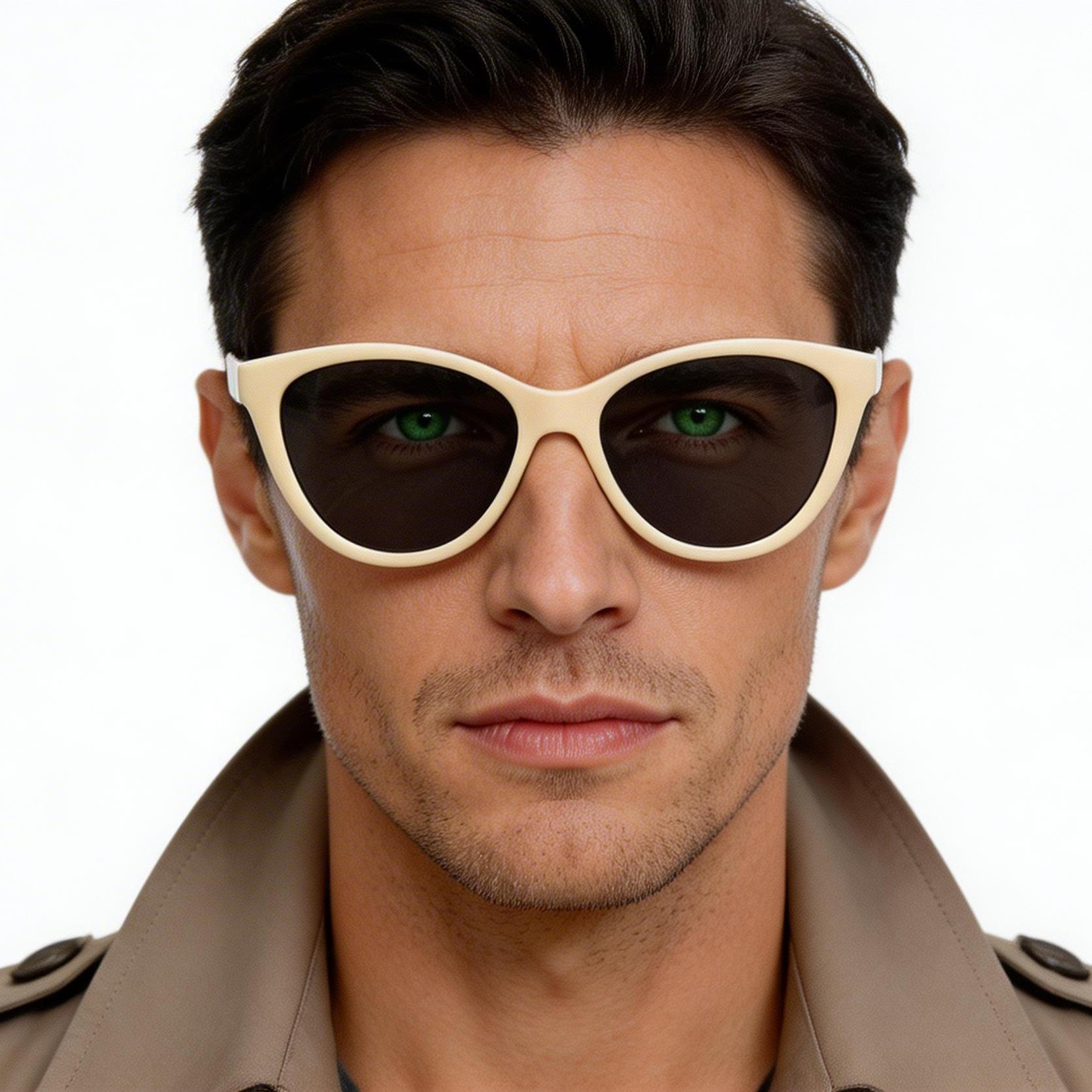 BS0406-0677_White_Oval_TR90_Sunglasses_model