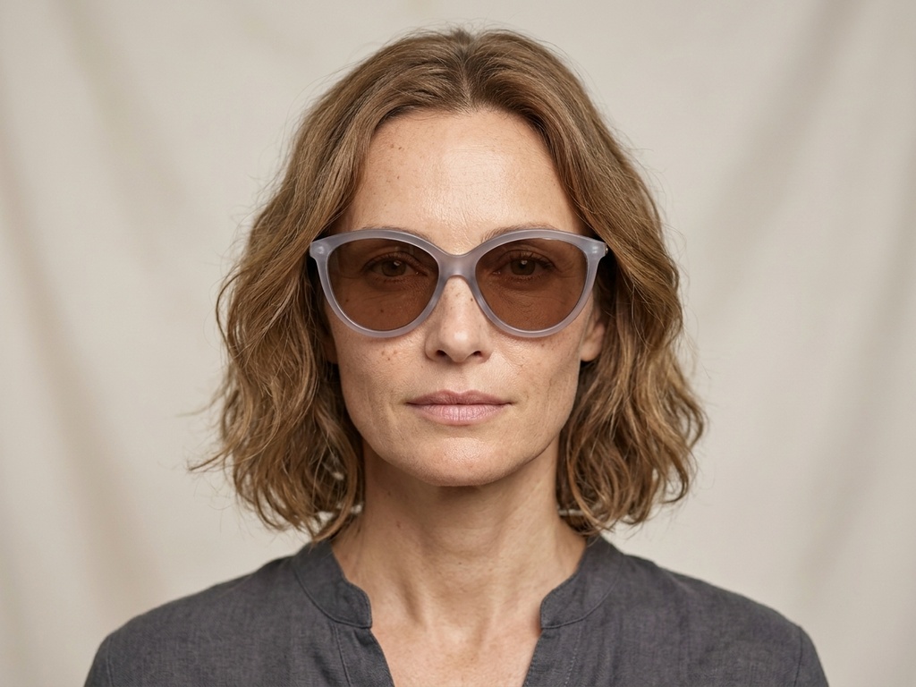 BS0406-0680_Pink_Oval_TR90_Sunglasses-tryon_female