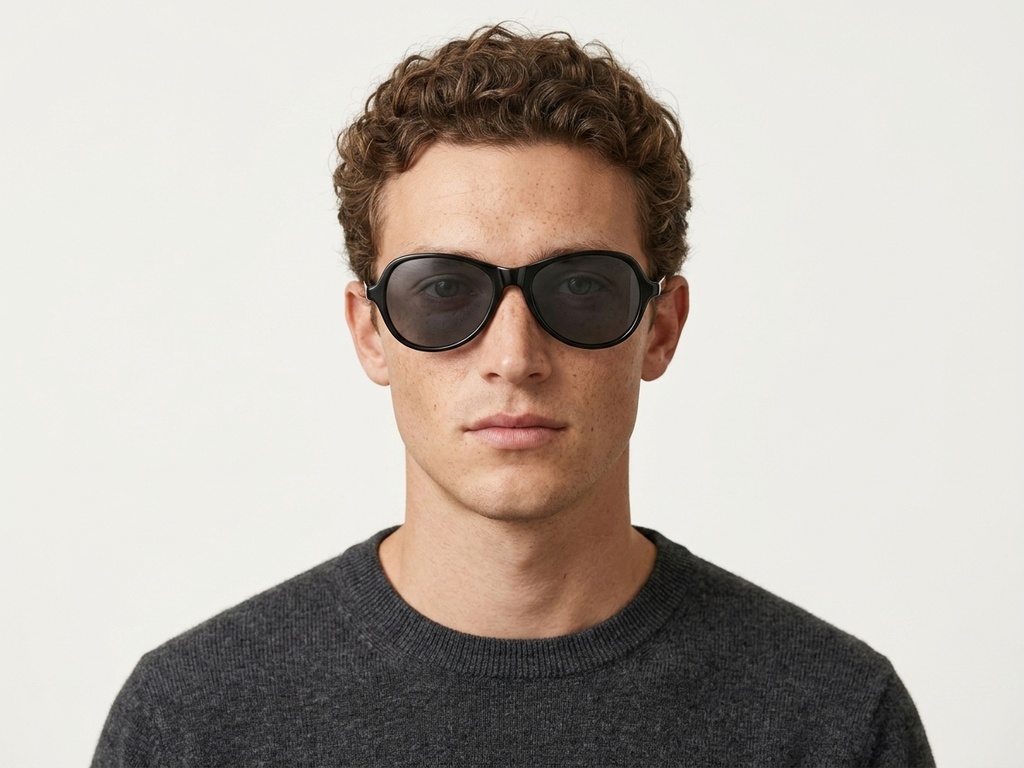 BS0406-0681_Black_Oval_TR90_Sunglasses-tryon_male