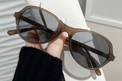 BS0406-0682_Brown_Oval_TR90_Sunglasses_front