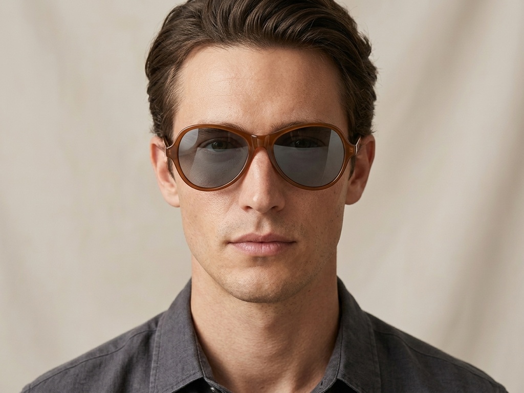 BS0406-0683_Orange_Oval_TR90_Sunglasses-tryon_male