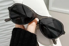 BS0406-0684_Grey_Oval_TR90_Sunglasses_front