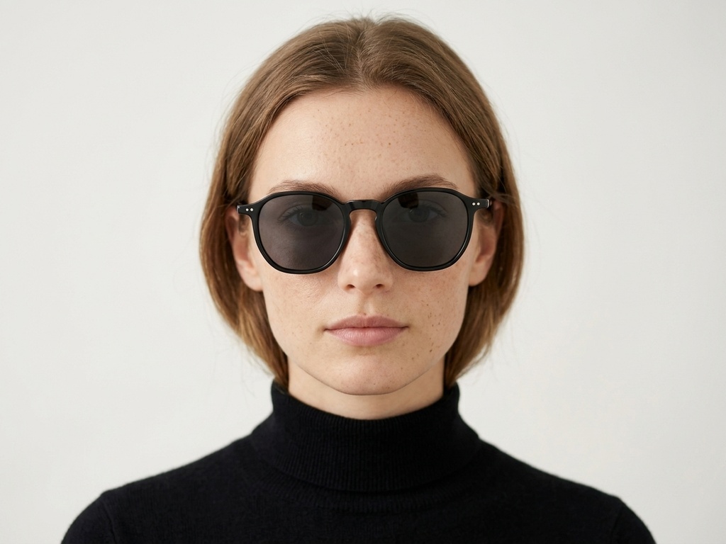 BS0406-0686_Black_Geometric_TR90_Sunglasses-tryon_female