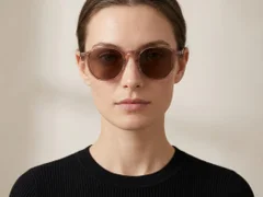 BS0406-0687_Pink_Geometric_TR90_Sunglasses-tryon_female