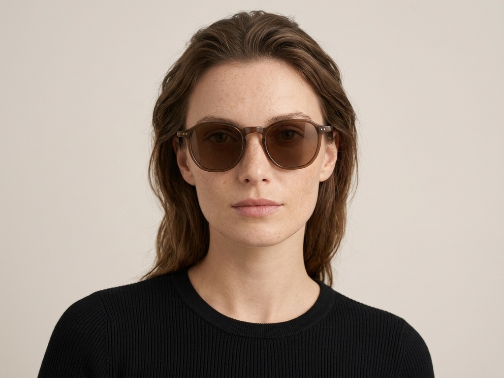 BS0406-0688_Brown_Geometric_TR90_Sunglasses-tryon_female