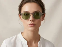 BS0406-0690_Grey_Geometric_TR90_Sunglasses-tryon_female