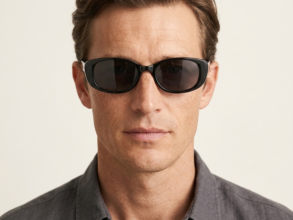 BS0406-0691_Black_Oval_TR90_Sunglasses-tryon_male