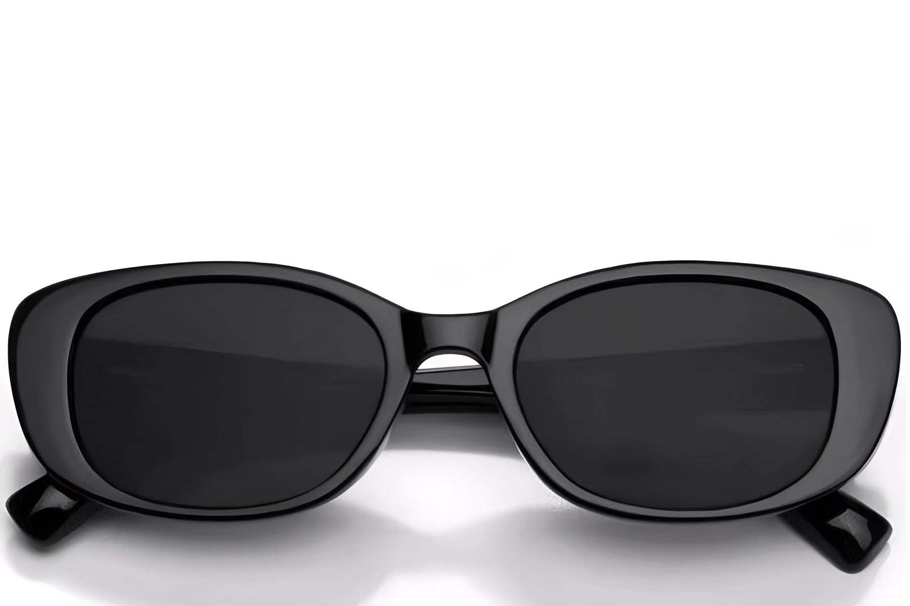 BS0406-0691_Black_Oval_TR90_Sunglasses_front