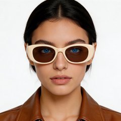 BS0406-0696_Cream_Oval_TR90_Sunglasses_model