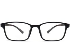 BS0420-0002_Black_Rectangular_TR90_Glasses_front
