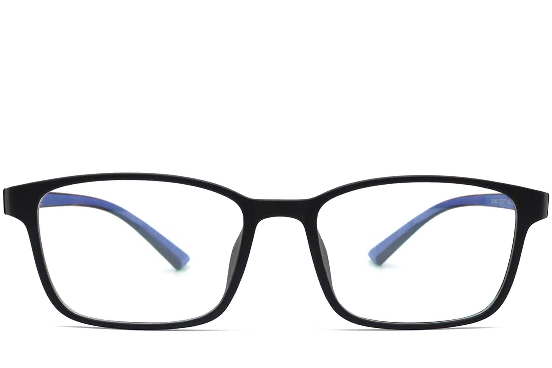 BS0420-0004_Blue_Rectangular_TR90_Glasses_front