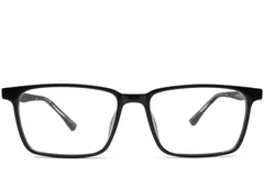 BS0420-0012_Black_Rectangular_TR90_Glasses_front