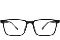 BS0420-0013_Black_Rectangular_TR90_Glasses_front
