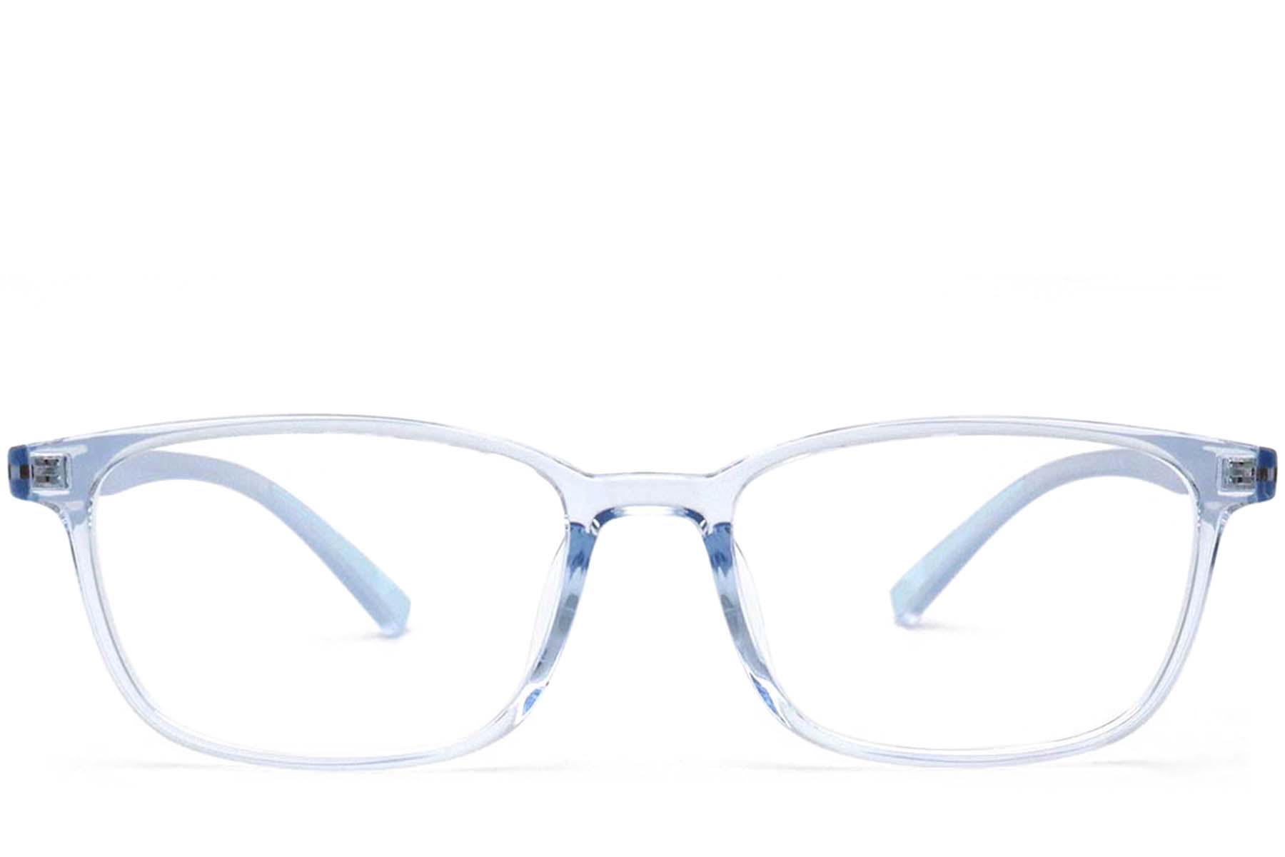 BS0420-0020_Blue_Rectangular_TR90_Glasses_front