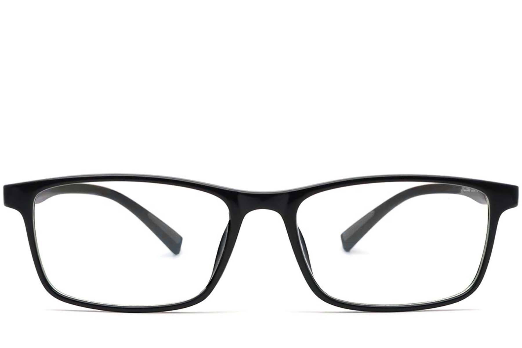 BS0420-0041_Black_Rectangular_TR90_Glasses_front