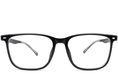 BS0420-0046_Black_Rectangular_TR90_Glasses_front