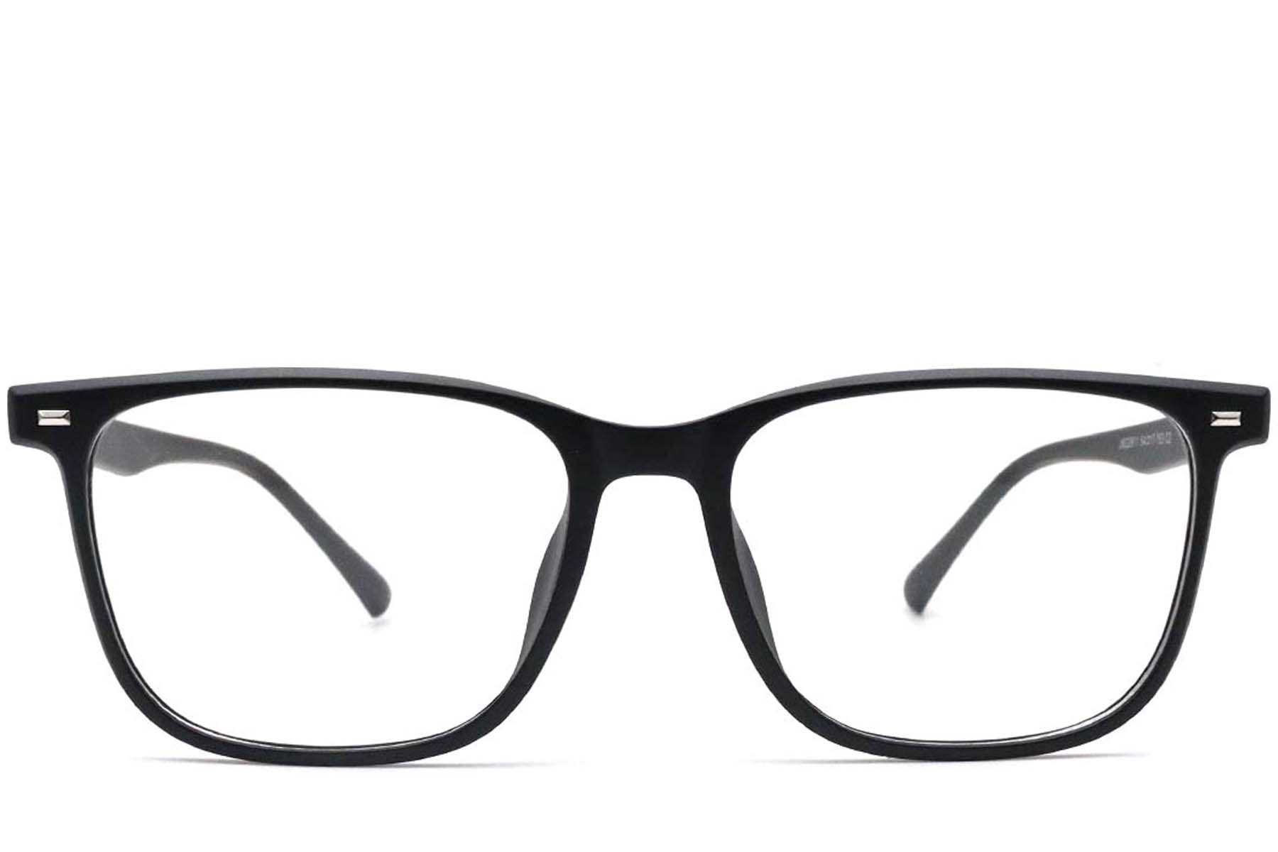 BS0420-0047_Black_Rectangular_TR90_Glasses_front