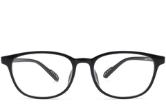 BS0420-0052_Black_Rectangular_TR90_Glasses_front